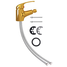 Baterie Mixer Pentru Bideu Baie, Auriu, 13X12 Cm