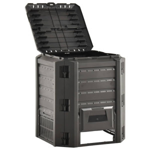 Compostor De Grădină, Negru, 380 L