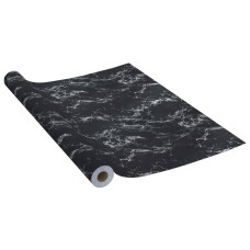 Folie De Mobilier Autoadezivă, Negru Piatră, 500X90 Cm, Pvc