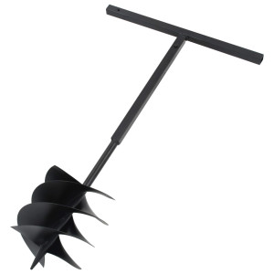 Burghiu De Pământ Cu Mâner 250 Mm, Tub Extensibil La 4 M, Oțel