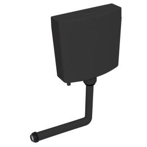 Rezervor De Toaletă Cu Admisie De Apă Pe Fund, 3/6 L, Negru