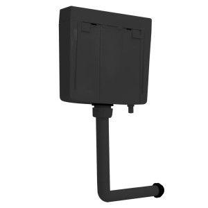 Rezervor De Toaletă Cu Admisie De Apă Pe Fund, 3/6 L, Negru