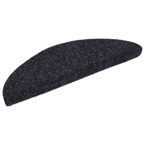 Covorașe Autoadezive Pentru Scări, 10 Buc., 56X17X3 Cm, Negre, Semirotunde