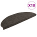 Covorașe Autoadezive Scări 10 Buc. Antracit 65X21X4Cm Perforate