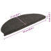 Covorașe Autoadezive Scări 10 Buc. Antracit 65X21X4Cm Perforate