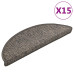 Covoraș Scări Autoadeziv 15 Buc Maro Bej 56X17X3Cm Aspect Sisal