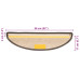 Covoraș Scări Autoadeziv 15 Buc Maro Bej 56X17X3Cm Aspect Sisal
