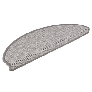 Covoraș Scări Autoadeziv 15 Buc Platină 65X21X4 Cm Aspect Sisal