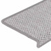 Covoraș Scări Autoadeziv 15 Buc Platină 65X21X4 Cm Aspect Sisal