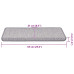 Covoraș Scări Autoadeziv 15 Buc Platină 65X21X4 Cm Aspect Sisal
