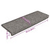 Covoraș Scări Autoadeziv 15 Buc. Gri&Bej 65X21X4Cm Aspect Sisal