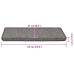 Covoraș Scări Autoadeziv 15 Buc. Gri&Bej 65X21X4Cm Aspect Sisal