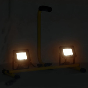 Proiector Cu Led Și Mâner, 2X10 W, Alb Cald