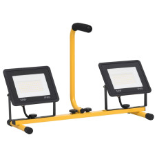 Proiector Cu Led Și Mâner, 2X50 W, Alb Cald