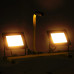 Proiector Cu Led Și Mâner, 2X50 W, Alb Cald