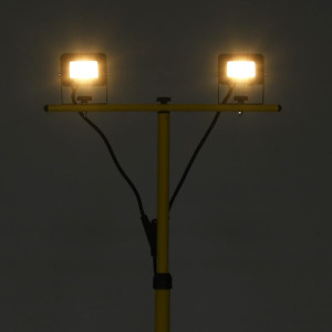 Proiector Cu Led Și Trepied, 2X10 W, Alb Cald