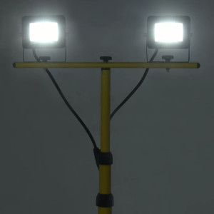 Proiector Cu Led Și Trepied, 2X10 W, Alb Rece