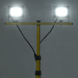 Proiector Cu Led Și Trepied, 2X30 W, Alb Rece