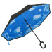 Umbrelă Cu Mâner În Formă De C, Negru, 108 Cm