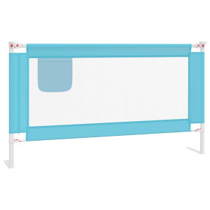 Balustradă De Protecție Pat Copii, Albastru, 150X25 Cm, Textil
