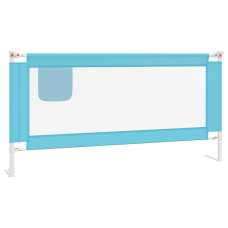 Balustradă De Protecție Pat Copii, Albastru, 180X25 Cm, Textil