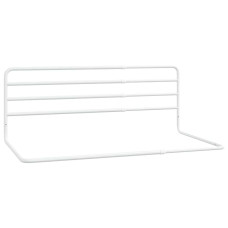 Balustradă De Protecție Pat Copii, Alb, (76-137)X55 Cm, Fier