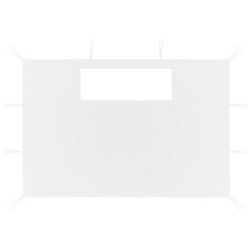 Pereți Laterali Foișor Cu Ferestre, 2 Buc., Alb