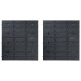 Set Cutii Depozitare 34 Piese Cu Panouri De Perete, Roșu&Negru