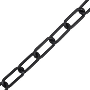Lanț De Avertizare, Negru, 100 M, Ø6 Mm, Plastic