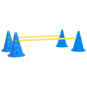Set De Obstacole Pentru Activități Câini, Albastru Și Galben