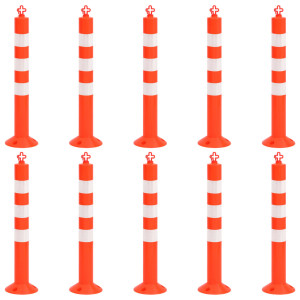 Bornă De Control Trafic Cu Lanţ, 10 Buc., 75 Cm, Pe