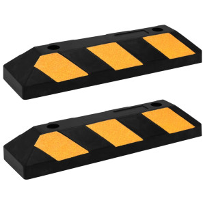 Limitatoare Parcare Reflectorizante 2 Buc. 56X15X10 Cm Cauciuc
