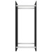 Rastel Lemne De Foc Negru 40X35X100 Cm Sticlă Securizată