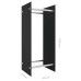 Rastel Lemne De Foc Negru 40X35X100 Cm Sticlă Securizată