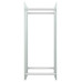 Rastel Lemne De Foc Alb 40X35X100 Cm Sticlă Securizată