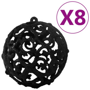 Set Globuri De Crăciun, 100 Piese, Negru