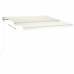 Copertină Automată Cu Led & Senzor Vânt, Crem, 450X350 Cm