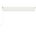 Copertină Automată Cu Led & Senzor Vânt, Crem, 450X350 Cm