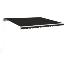 Copertină Automată Cu Led & Senzor Vânt, Antracit, 450X350 Cm