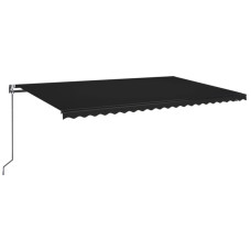 Copertină Automată Cu Led & Senzor Vânt, Antracit, 500X350 Cm
