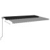 Copertină Automată Cu Led & Senzor Vânt, Antracit, 500X350 Cm