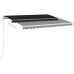 Copertină Automată Cu Senzor Vânt & Led, Antracit, 3X2,5 M
