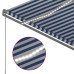 Copertină Automată Cu Senzor Vânt & Led Albastru/Alb 3,5X2,5 M