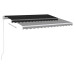 Copertină Automată Cu Senzor Vânt & Led, Antracit, 3,5X2,5 M