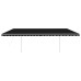 Copertină Automată Cu Senzor Vânt & Led, Antracit, 6X3 M
