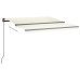 Copertină Automată Cu Senzor Vânt & Led, Crem, 3X2,5 M