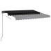 Copertină Automată Cu Senzor Vânt & Led, Antracit, 3,5X2,5 M