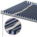 Copertină Automată Cu Senzor Vânt & Led, Albastru & Alb, 6X3 M