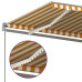 Copertină Automată Cu Senzor Vânt & Led, Galben&Alb, 6X3 M