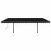 Copertină Automată Cu Senzor Vânt & Led, Antracit, 6X3 M